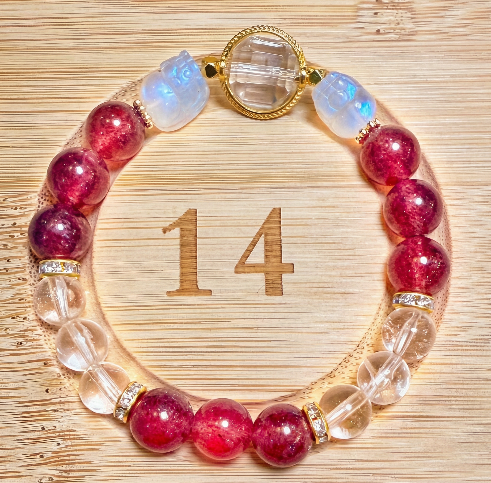 草莓晶月光石手鏈