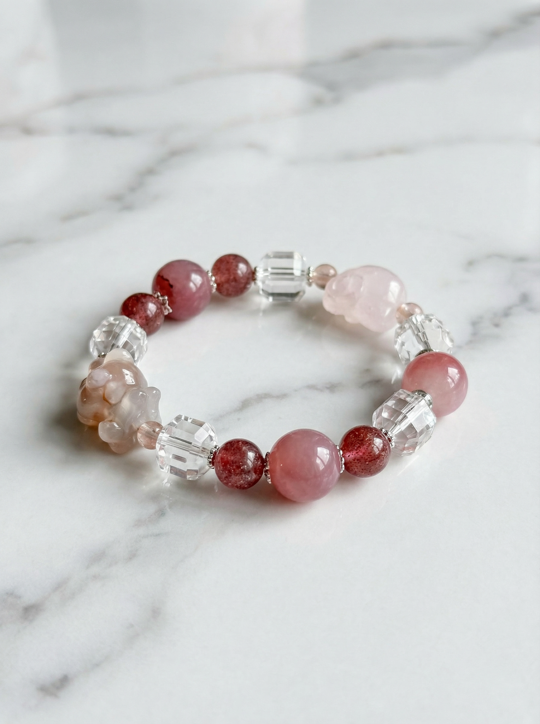 粉晶草莓晶手鏈